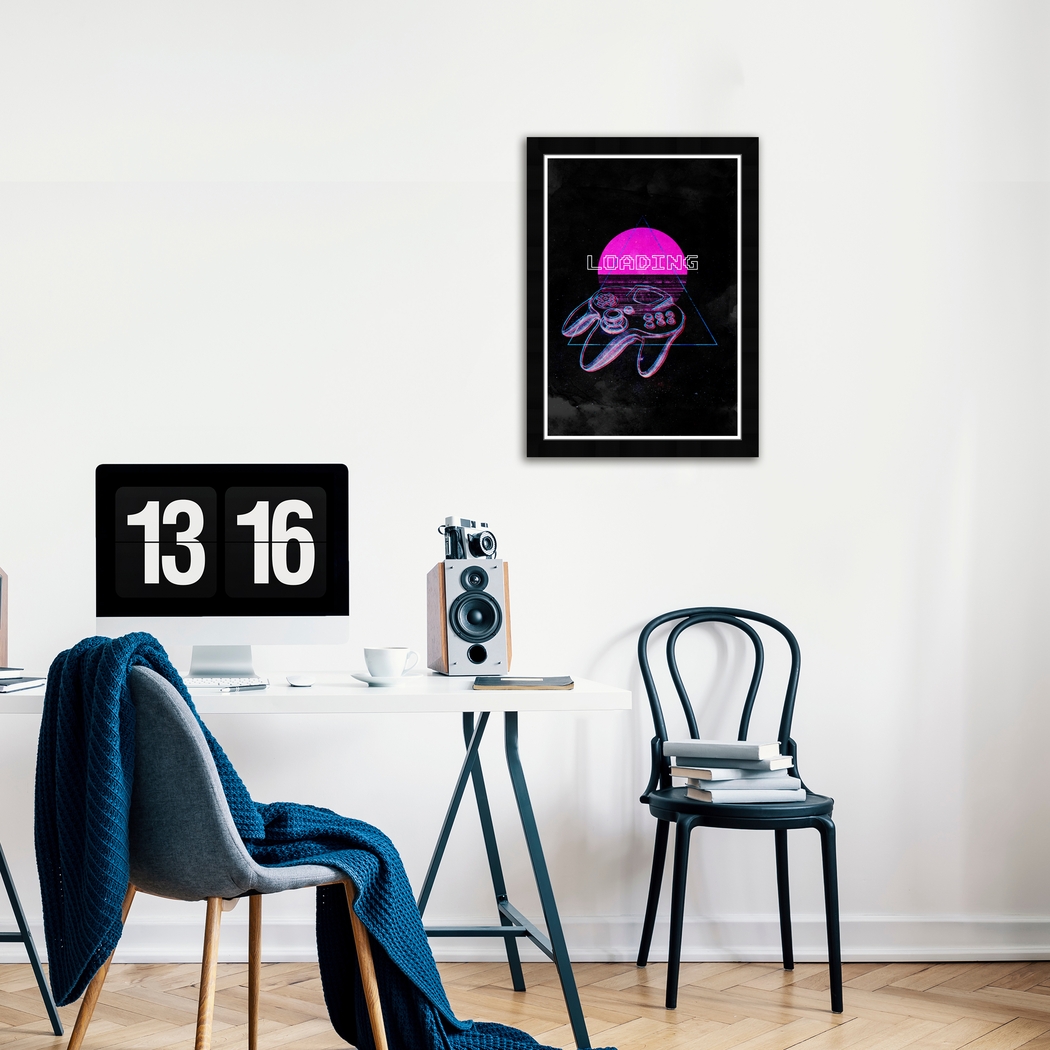 Kids Loading Game Player Black Medium Wall Art - Thumbnail - Image 3