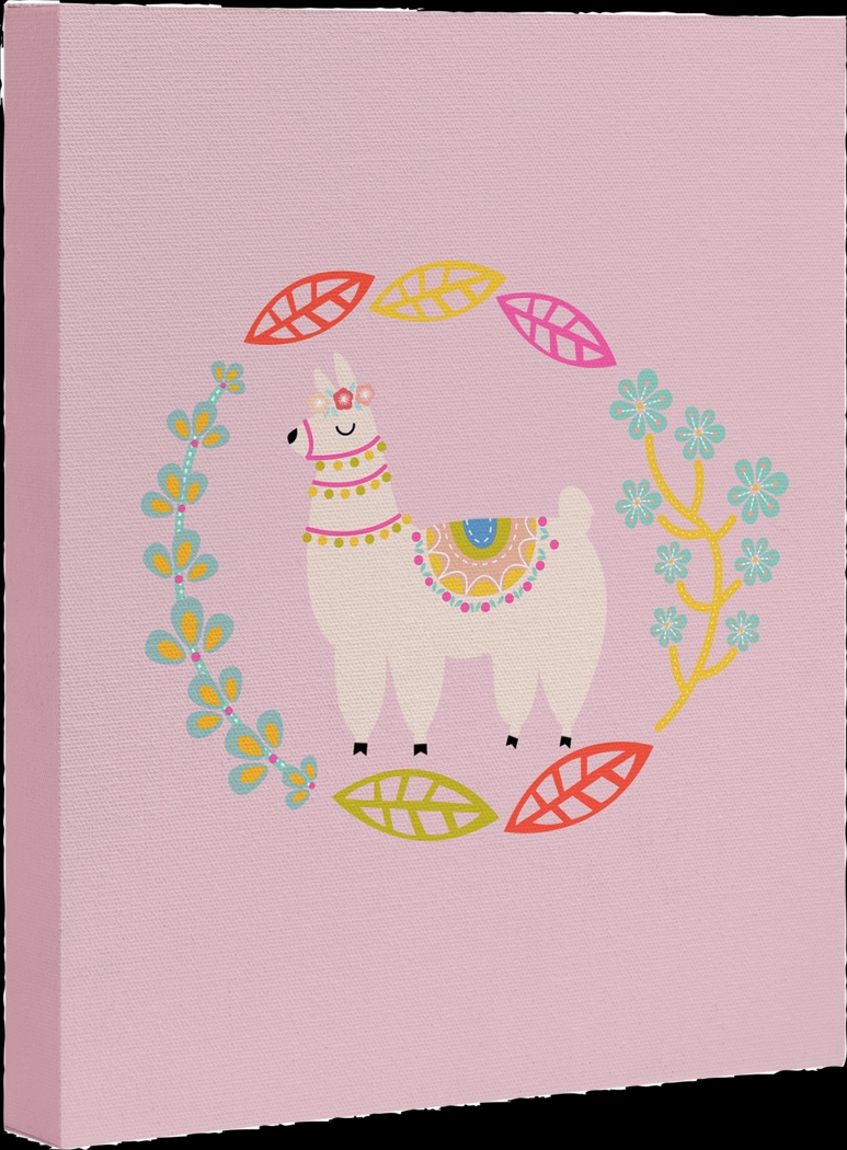 Kids Lola Llama I Pink Artwork - Thumbnail - Image 1