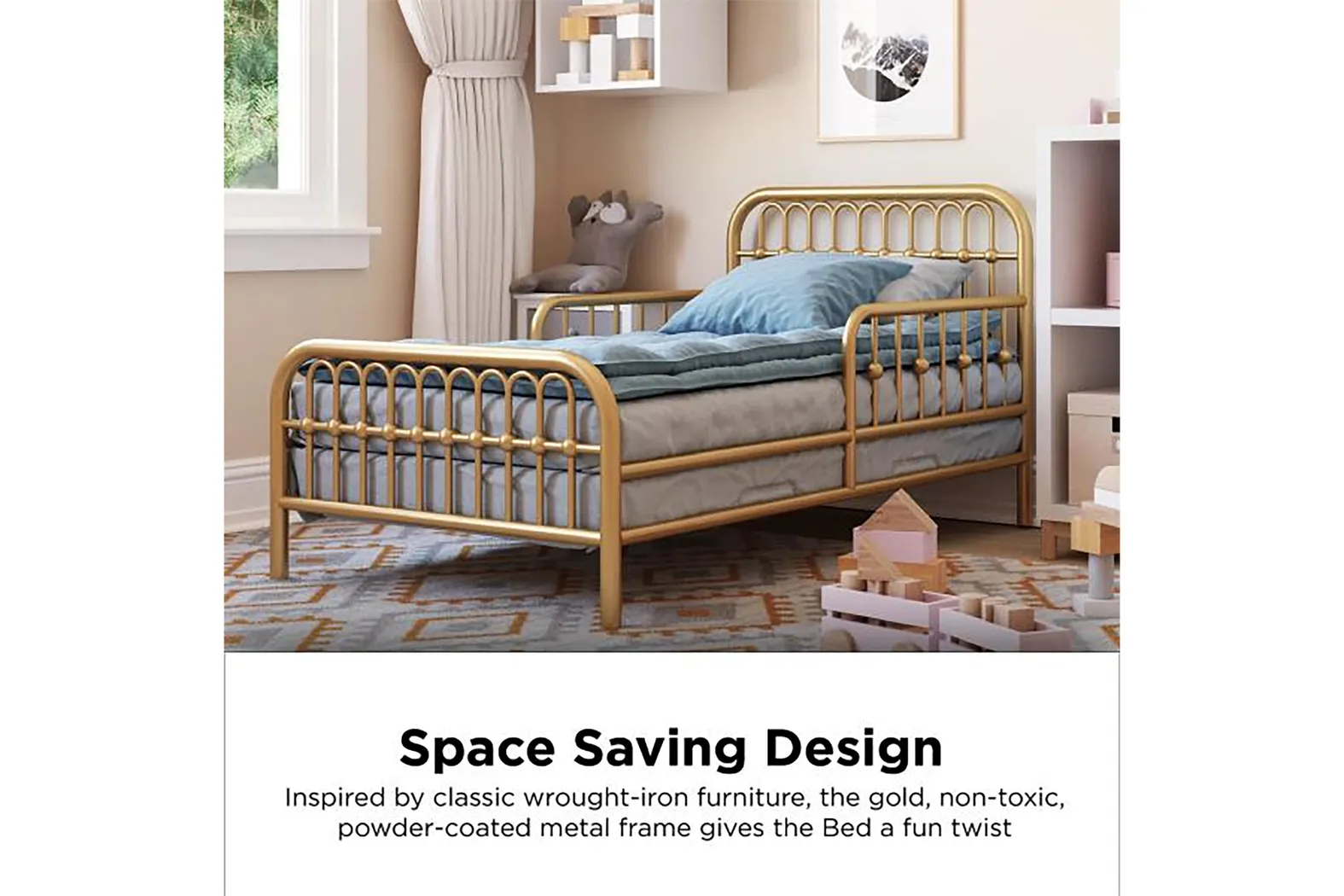 Kids Lolle Gold Toddler Bed - Thumbnail - Image 7