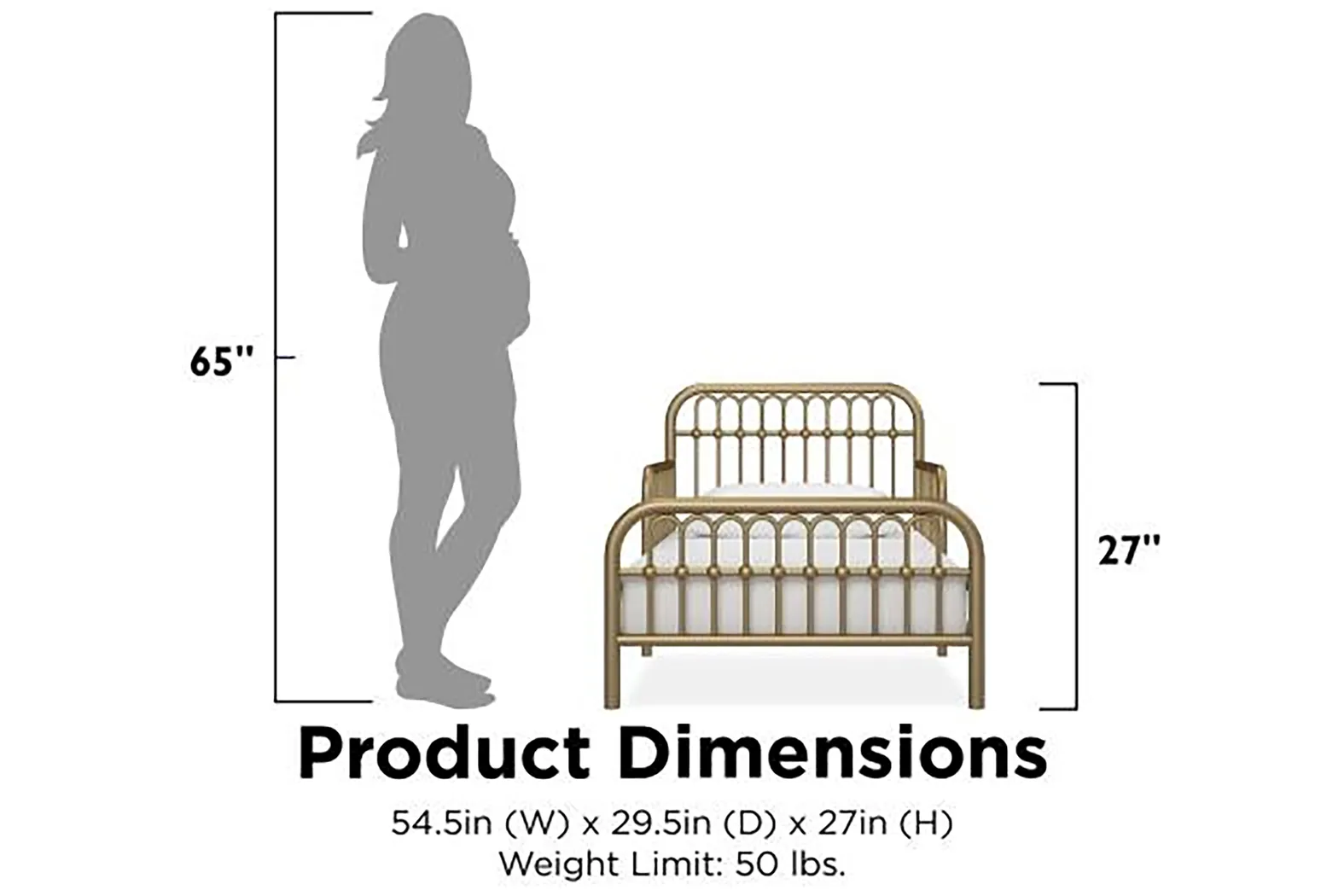 Kids Lolle Gold Toddler Bed - Thumbnail - Image 9