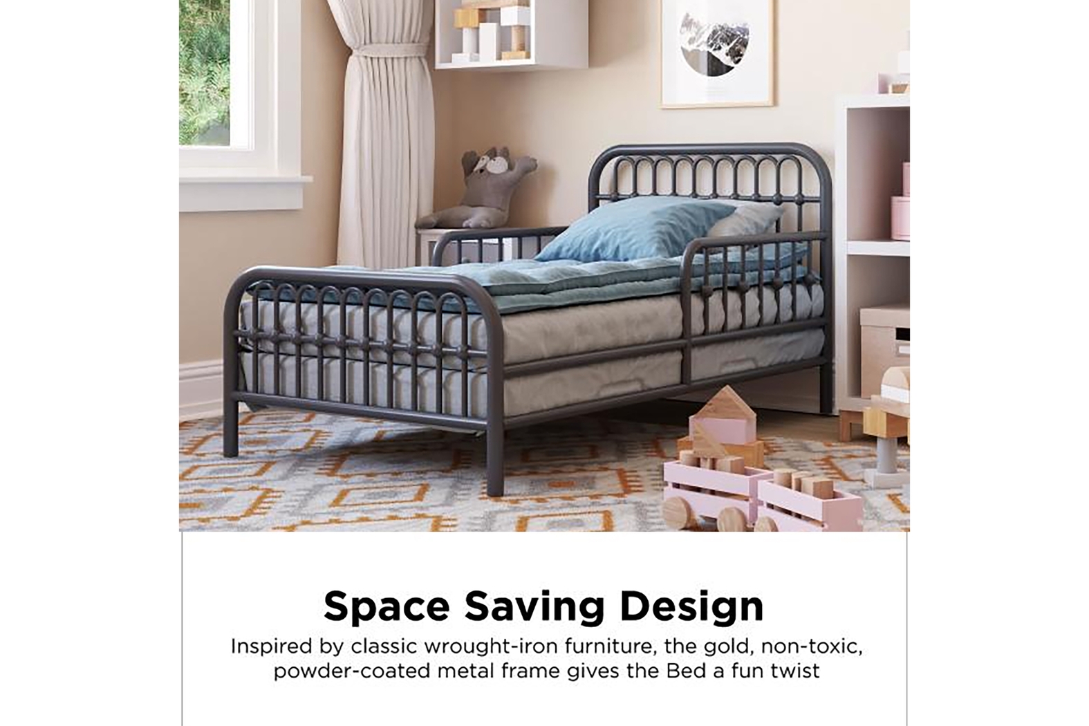 Kids Lolle Gray Toddler Bed - Thumbnail - Image 6