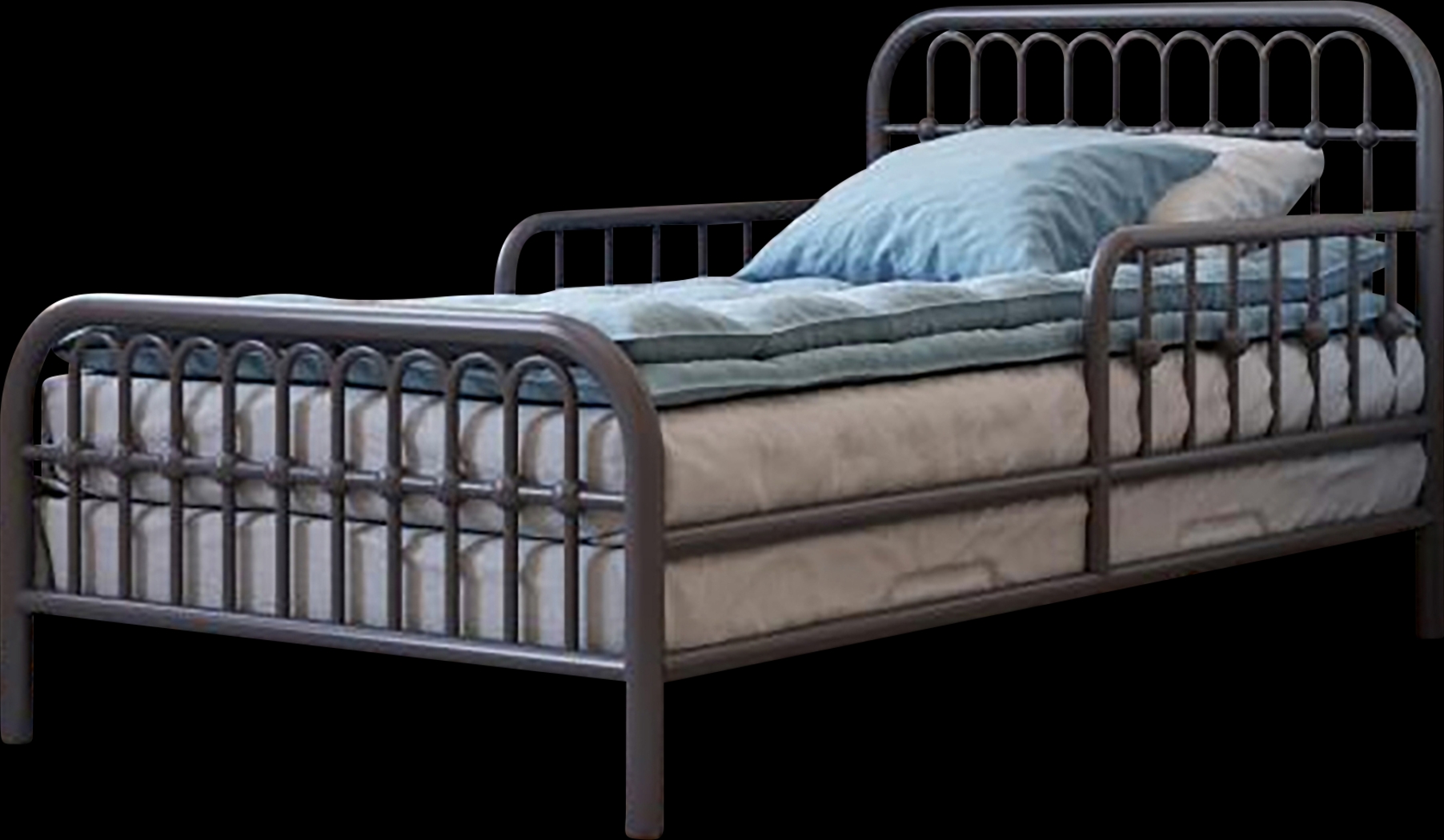 Kids Lolle Gray Toddler Bed - Thumbnail - Image 7