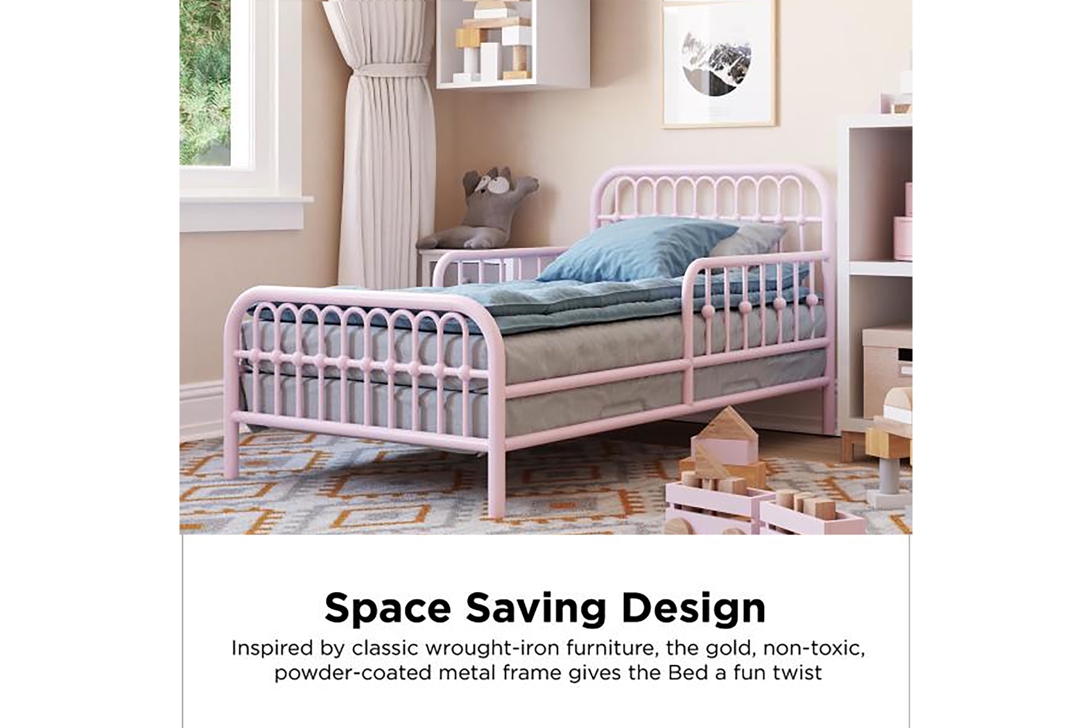 Kids Lolle Gray Toddler Bed - Thumbnail - Image 7