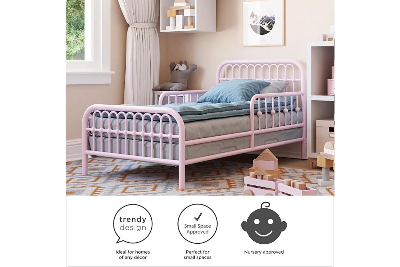 Kids Lolle Gray Toddler Bed - Thumbnail - Image 8