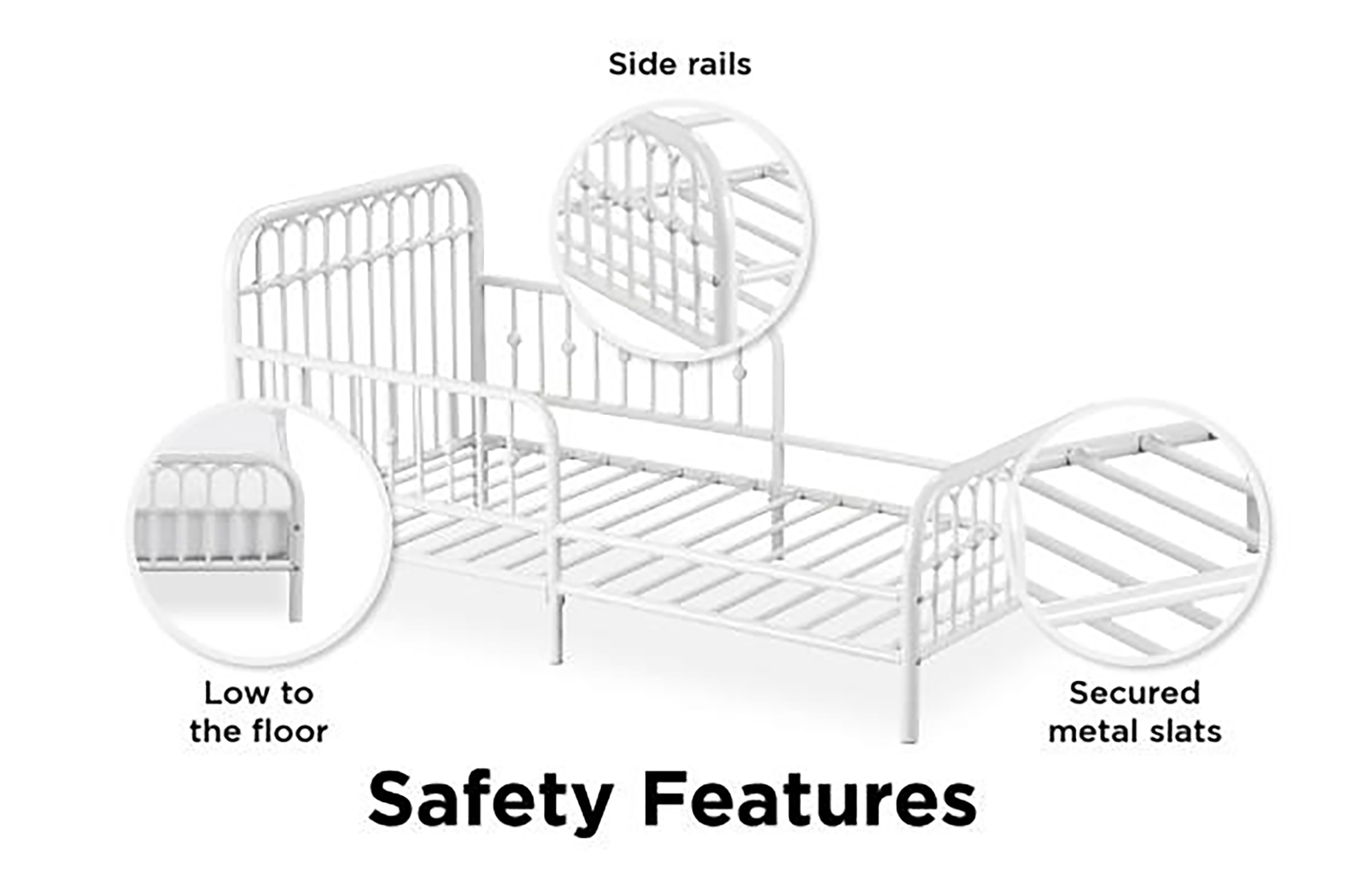 Kids Lolle White Toddler Bed - Thumbnail - Image 5