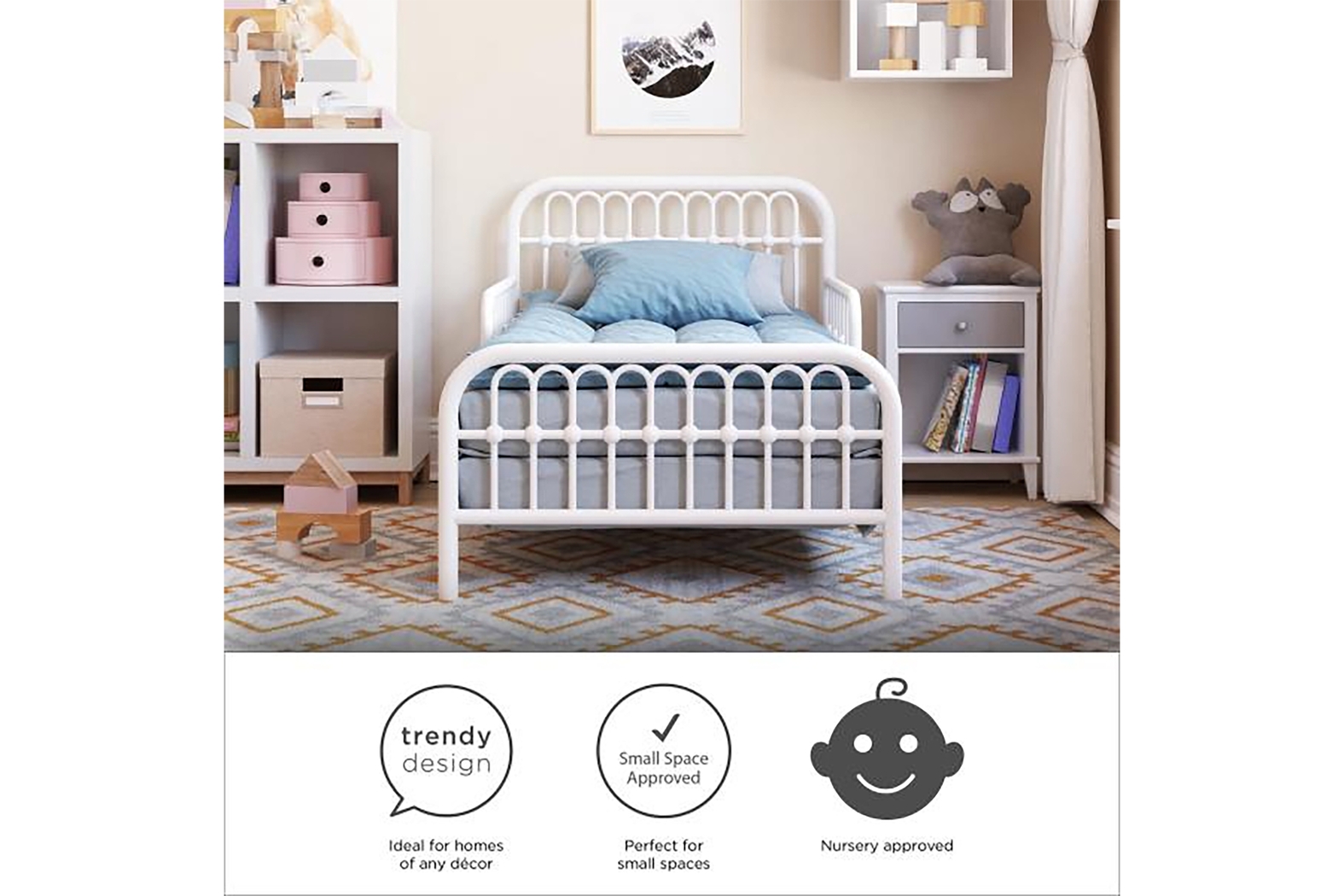 Kids Lolle White Toddler Bed - Thumbnail - Image 8