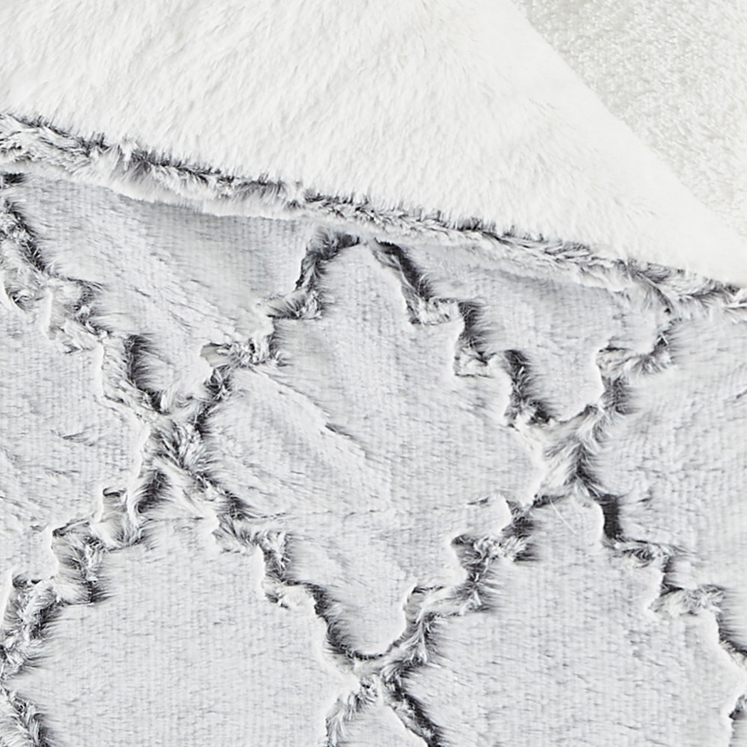 Kids Lorvo Gray Faux Fur Throw - Thumbnail - Image 5