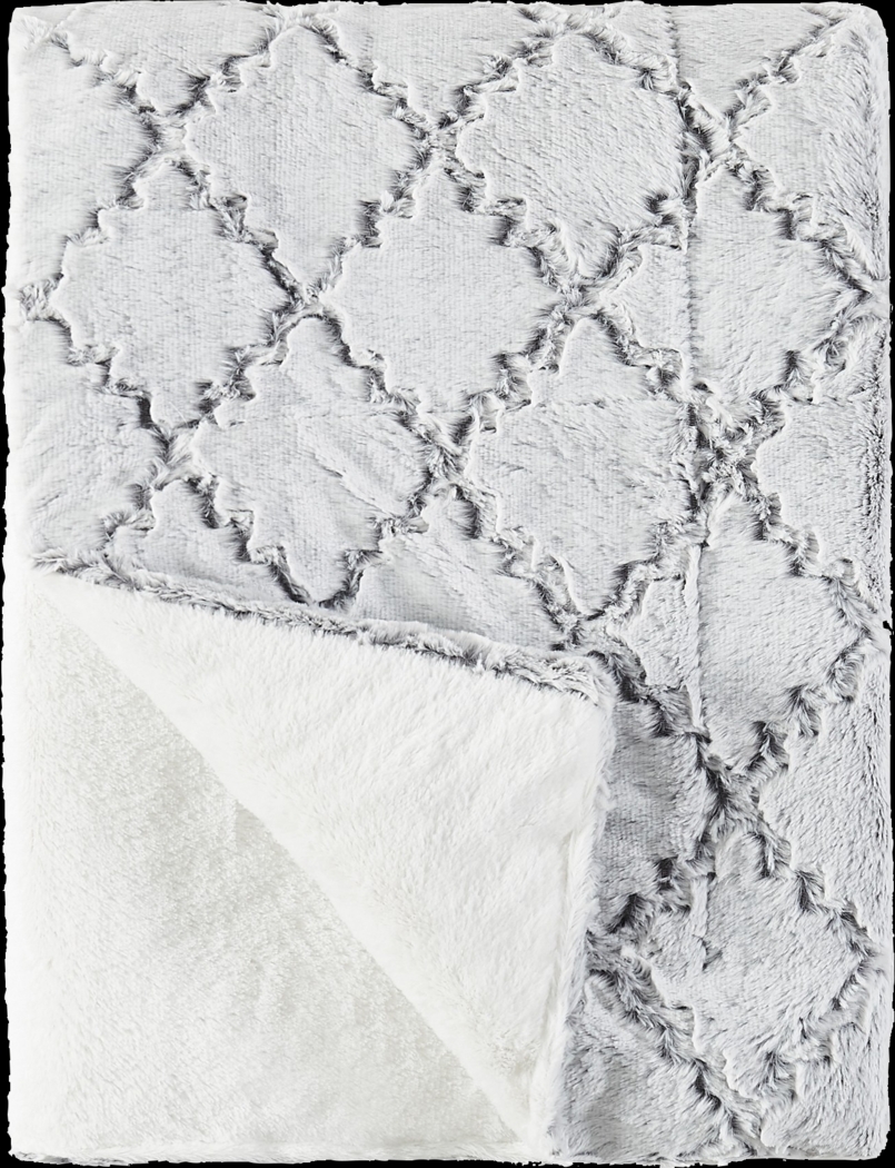 Kids Lorvo Gray Faux Fur Throw - Thumbnail - Image 1