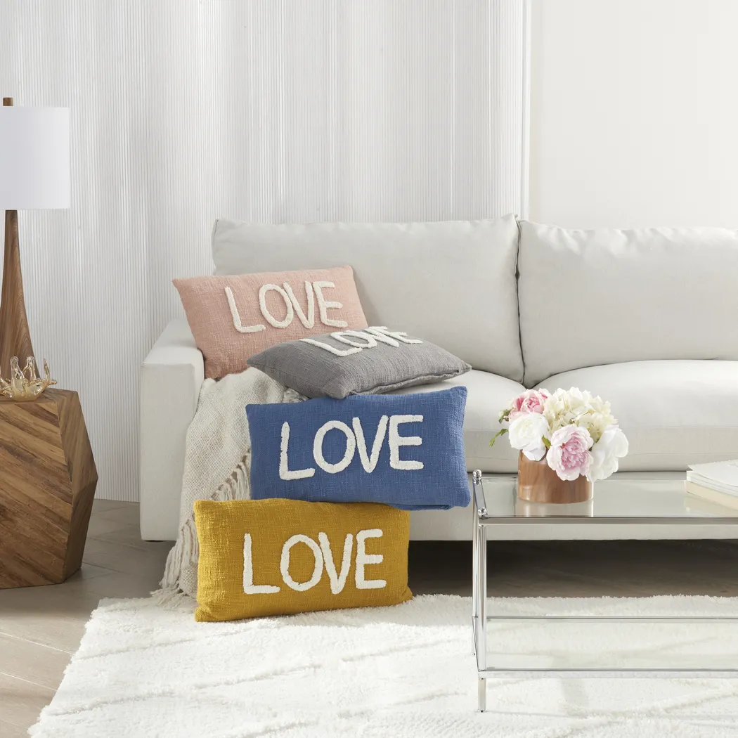 Kids Loving Lane Blush Throw Pillow - Thumbnail - Image 4