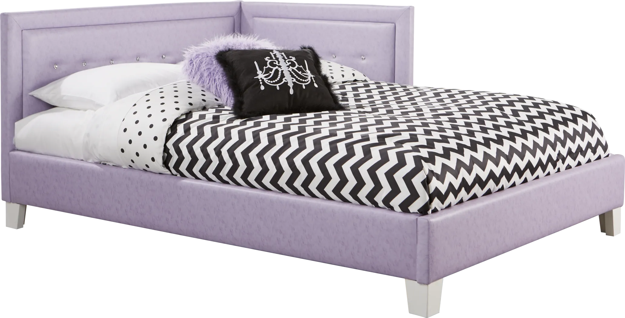 Kids Lucie Lavender 3 Pc Full Corner Bed - Thumbnail - Image 1