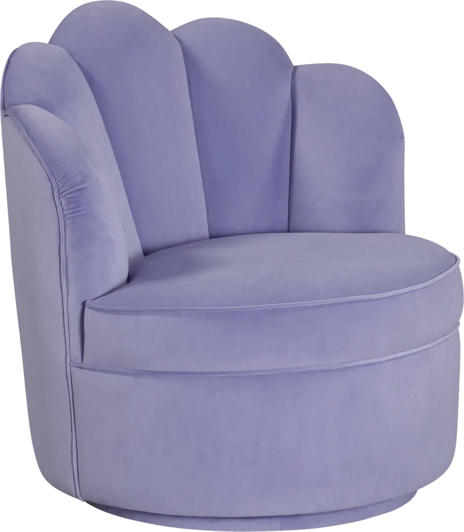Kids Lucine Lavender Swivel Chair - Thumbnail - Image 1