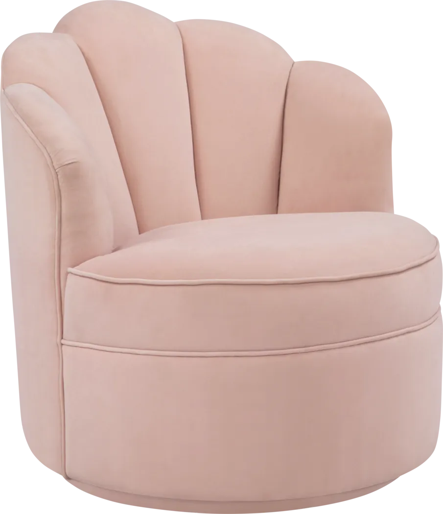 Kids Lucine Pink Swivel Chair - Image 1