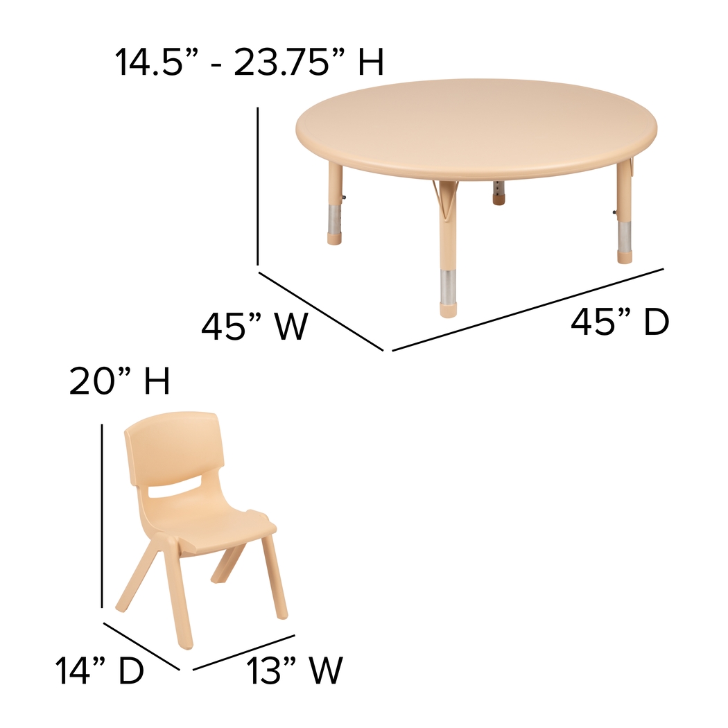 Kids Lugi Natural Toddler Table Set - Thumbnail - Image 6