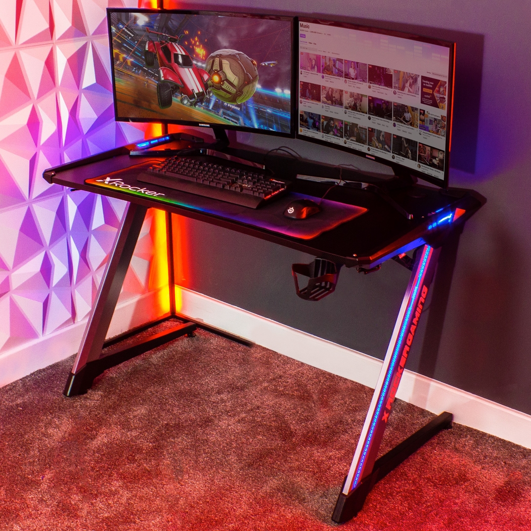 Lynox Black/Silver PC Gaming Desk - Thumbnail - Image 7