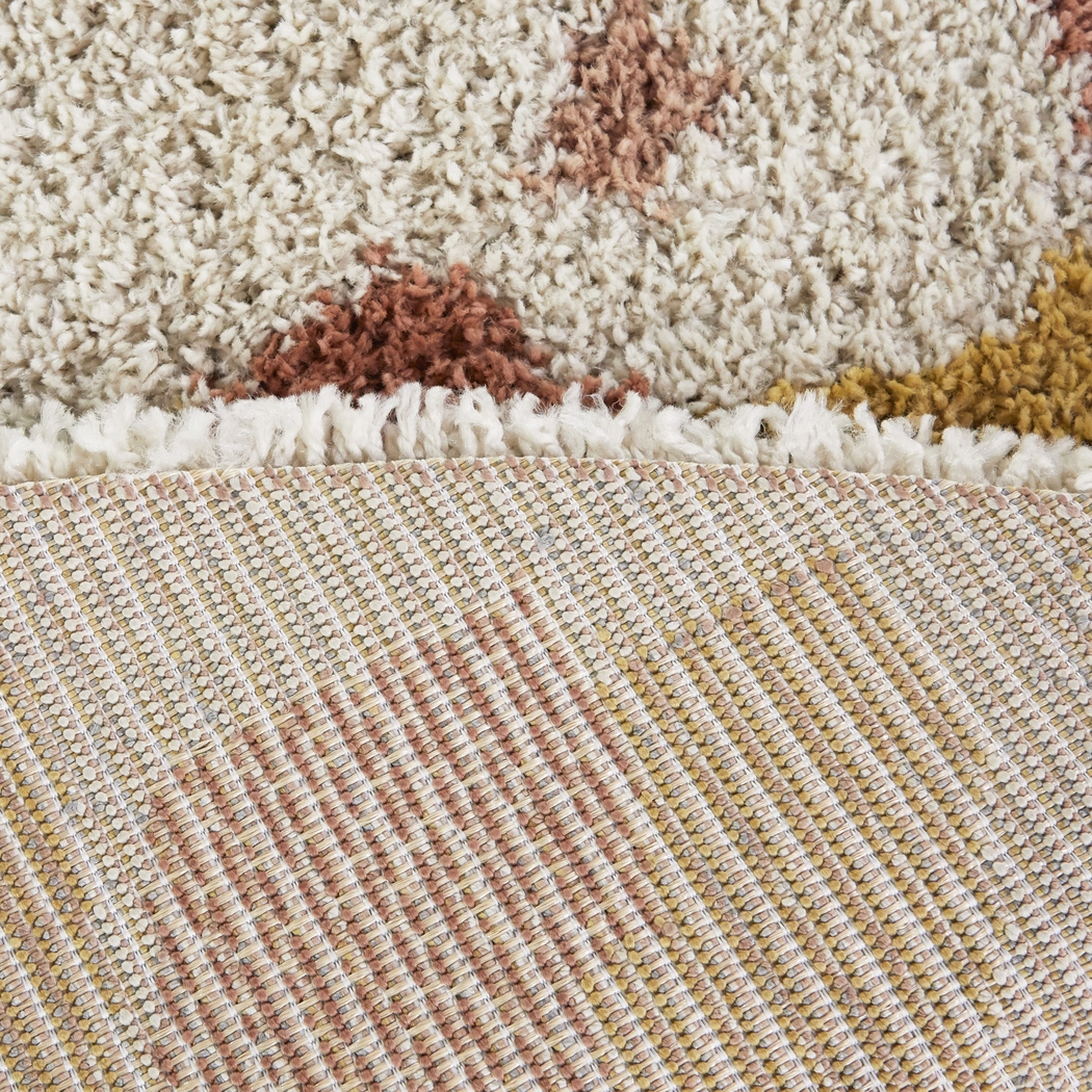 Kids Mabuni Cream 5'3 Round Rug - Thumbnail - Image 4