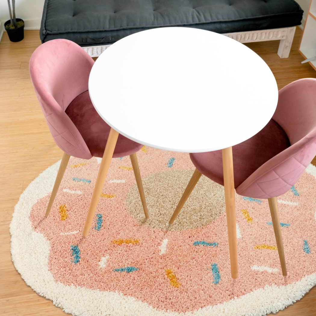 Kids Macdona Pink 3'11 x 3'11 Rug - Thumbnail - Image 2