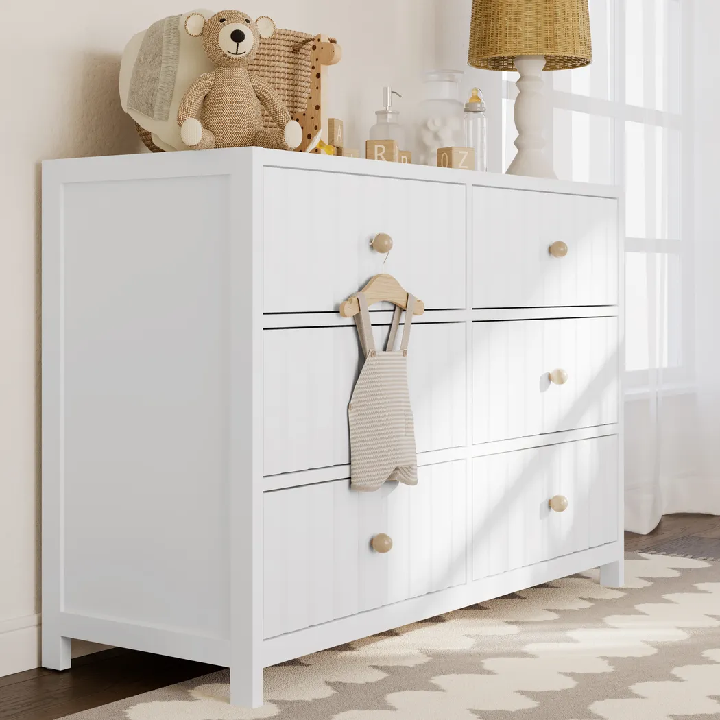 Kids Maelori III White Dresser - Thumbnail - Image 2