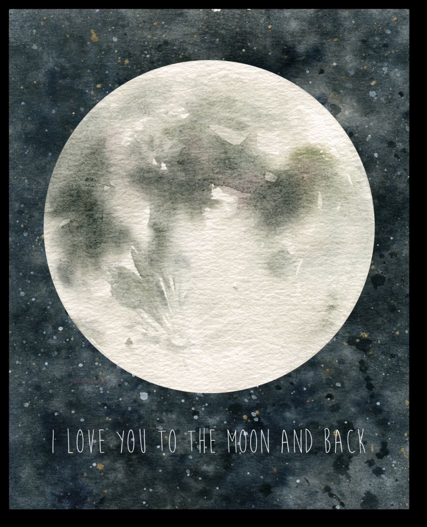 Kids Magical Moon Gray Artwork - Thumbnail - Image 1