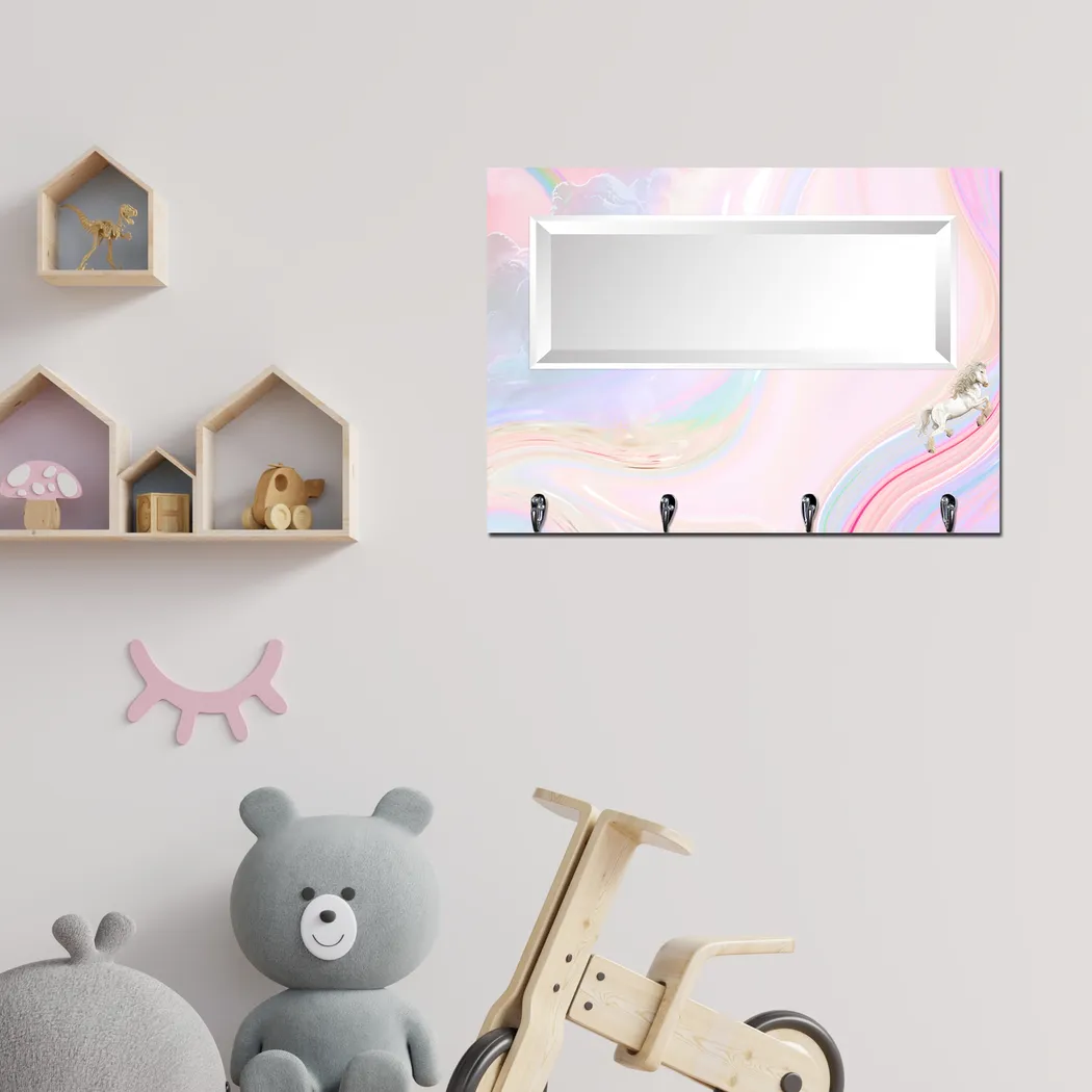 Kids Magical Unicorn Pink Wall Mirror - Thumbnail - Image 3