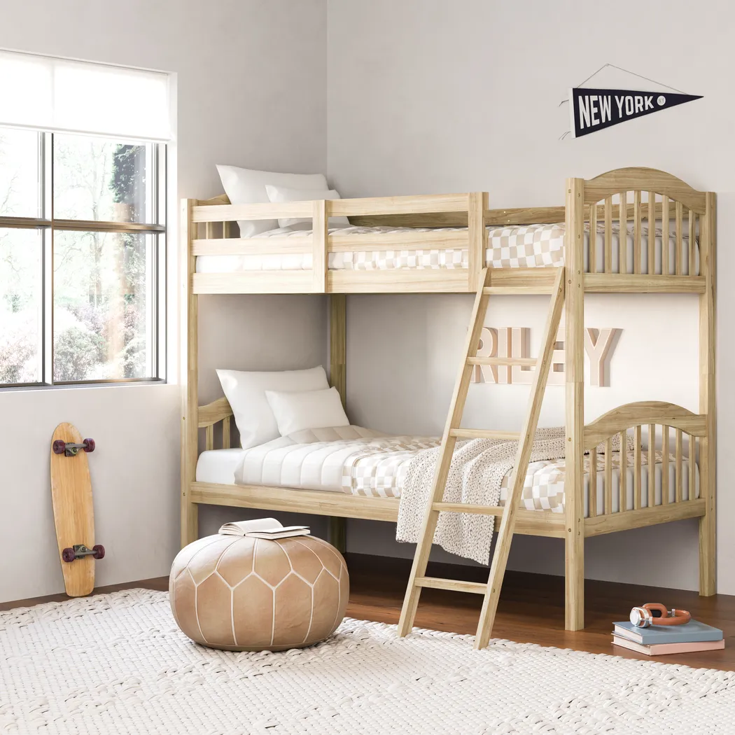 Kids Maglo Natural Twin/Twin Bunk Bed - Thumbnail - Image 2