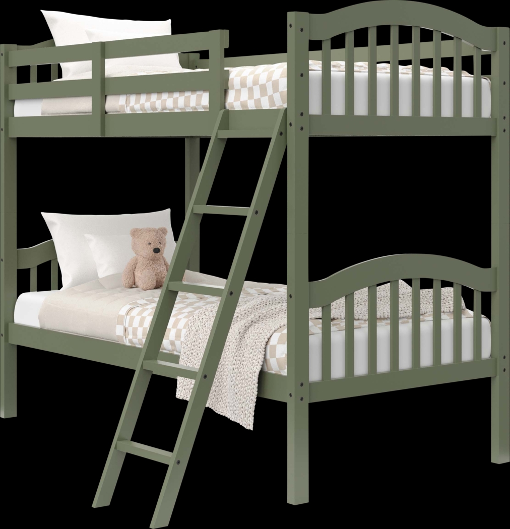 Kids Maglo Olive Twin/Twin Bunk Bed - Thumbnail - Image 1