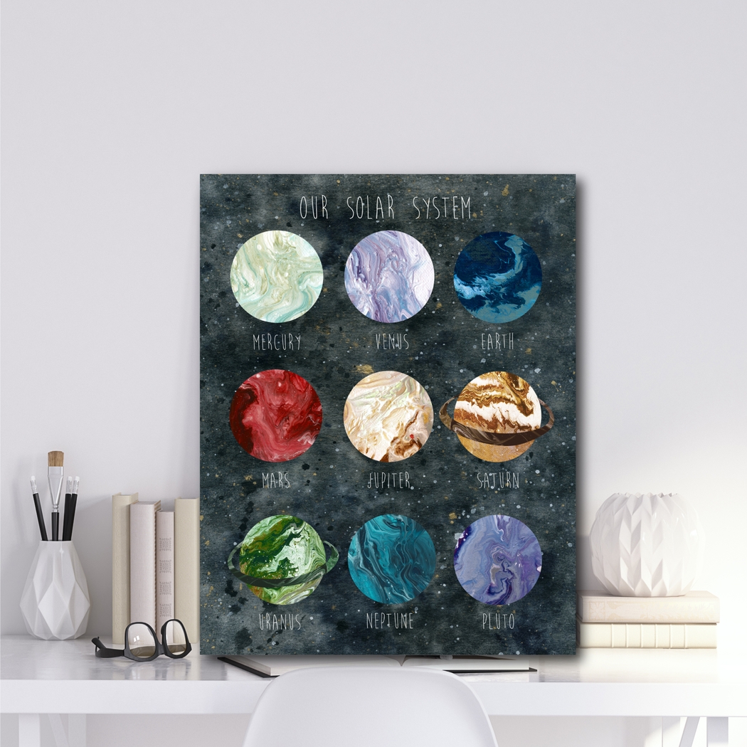 Kids Magnificent Planets Gray Artwork - Thumbnail - Image 2