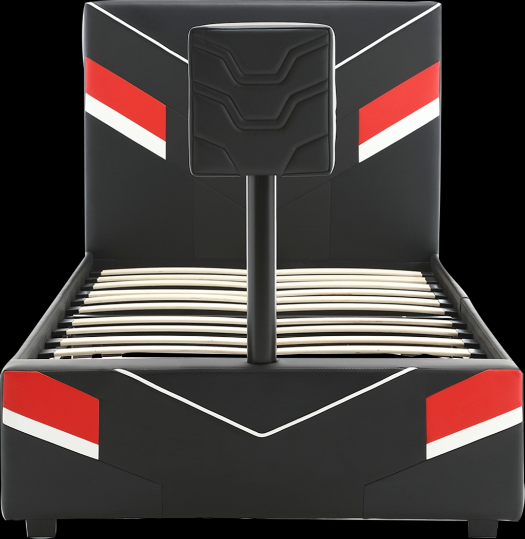 Kids Mahine II Black Twin Gaming Bed with TV Mount - Thumbnail - Image 5