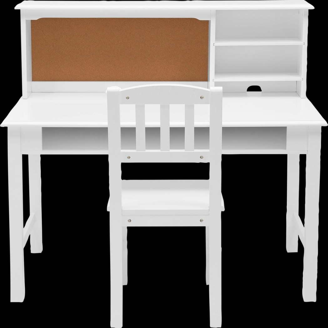 Kids Maldas White Desk and Chair Set - Thumbnail - Image 12