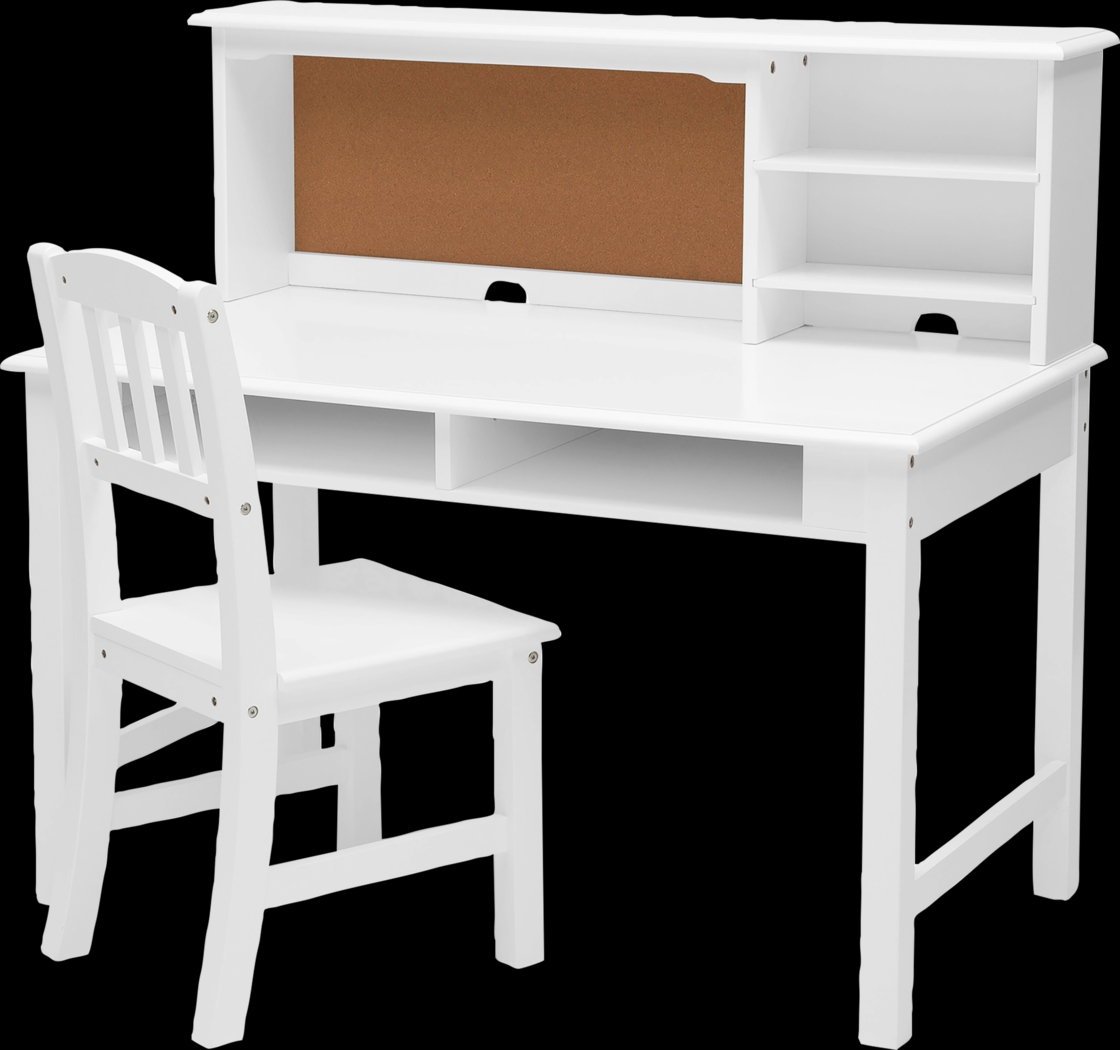 Kids Maldas White Desk and Chair Set - Thumbnail - Image 7