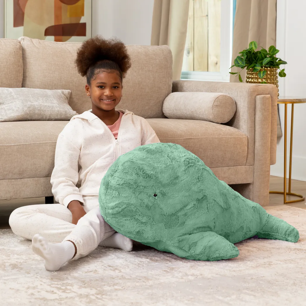 Kids Marina the Whale Green Bean Bag - Thumbnail - Image 4
