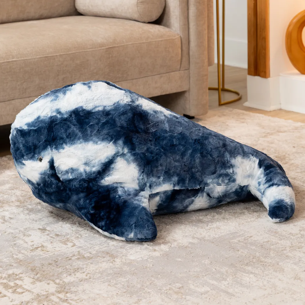 Kids Marina the Whale Tie-Dye Blue Bean Bag - Thumbnail - Image 2
