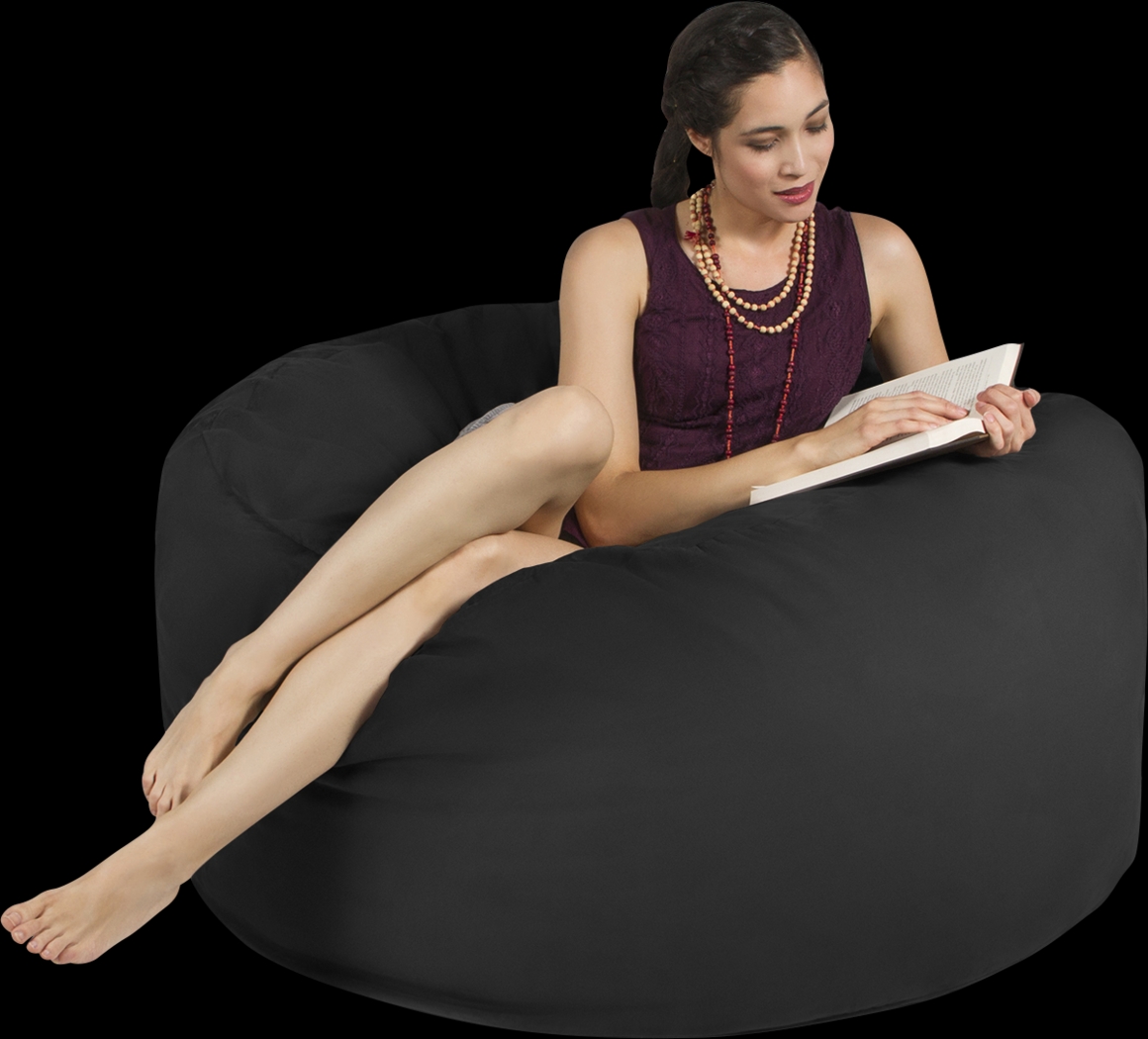 Kids Marshmellow Black Bean Bag Chair - Thumbnail - Image 3