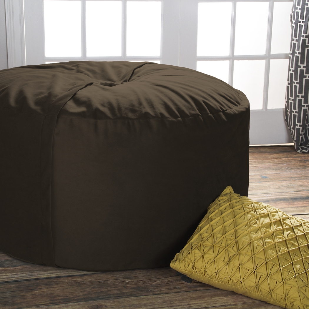 Kids Marshmellow Brown Bean Bag Chair - Thumbnail - Image 2