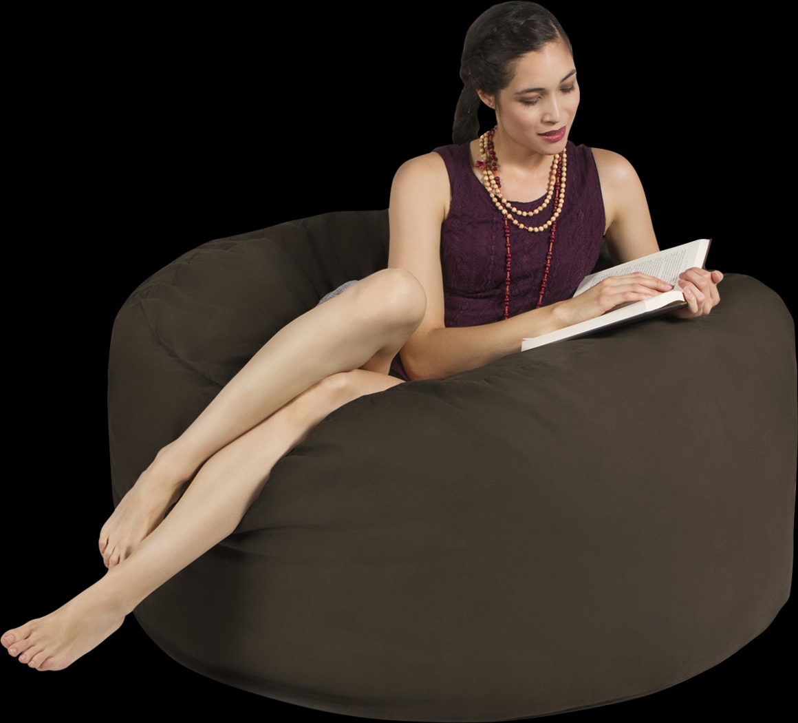 Kids Marshmellow Brown Bean Bag Chair - Thumbnail - Image 3