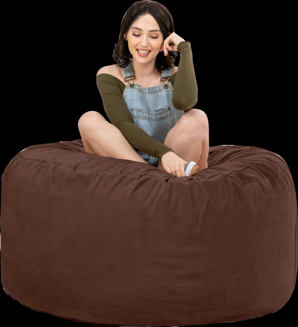 Kids Marshmellow Brown Bean Bag Chair - Thumbnail - Image 5