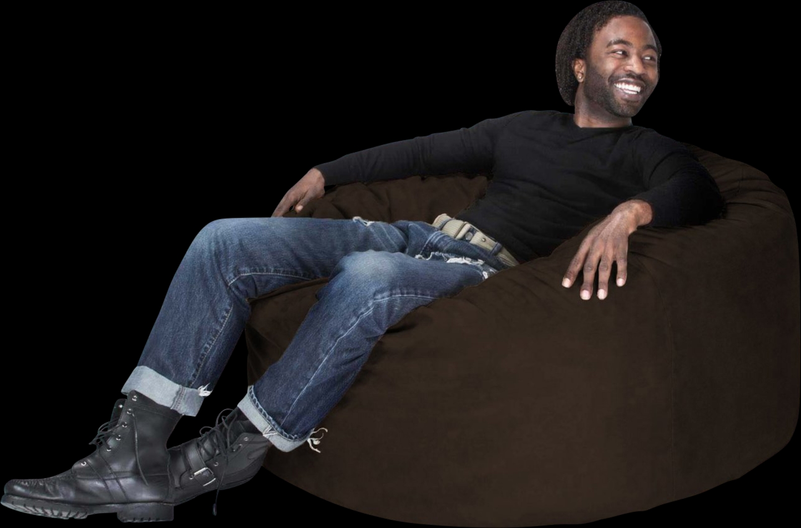 Kids Marshmellow Brown Bean Bag Chair - Thumbnail - Image 8