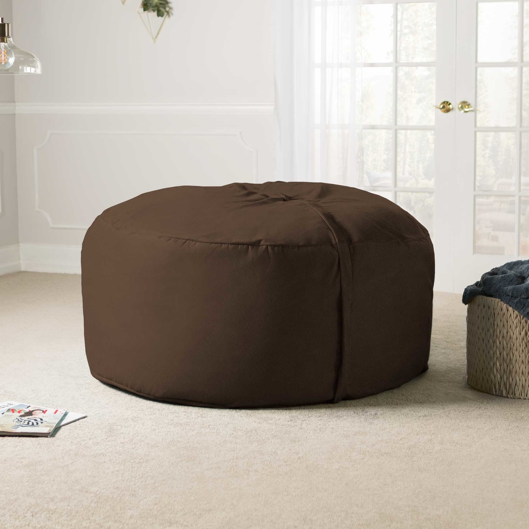 Kids Marshmellow Brown Large Bean Bag Chair - Thumbnail - Image 5