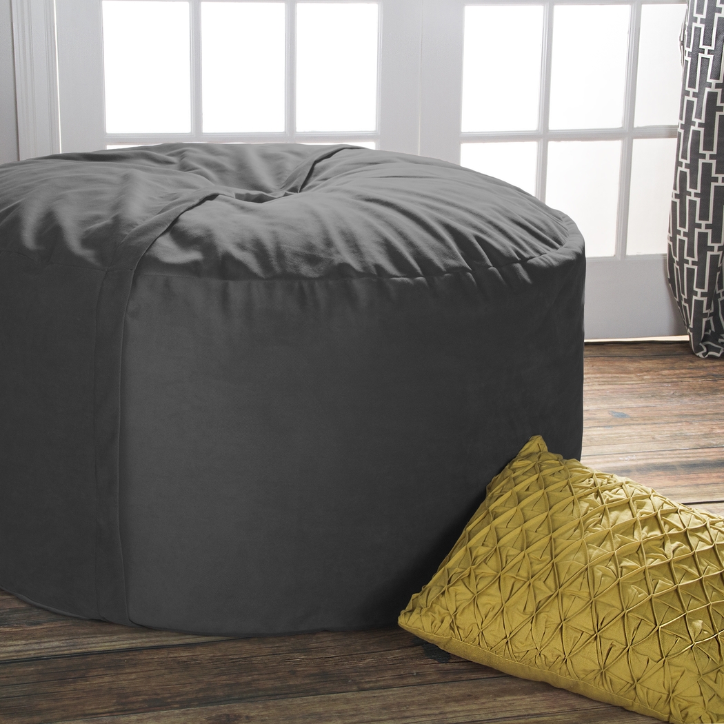 Kids Marshmellow Gray Bean Bag Chair - Thumbnail - Image 2