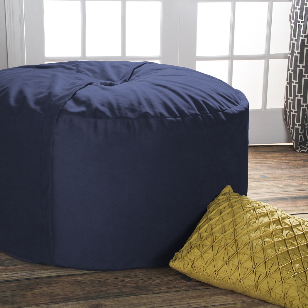 Kids Marshmellow Navy Bean Bag Chair - Thumbnail - Image 2