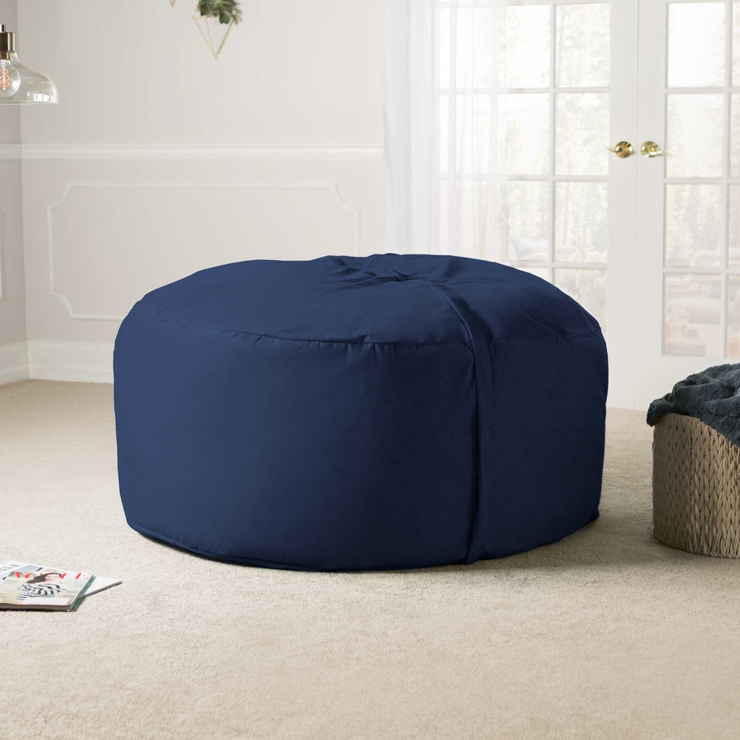 Kids Marshmellow Navy Large Bean Bag Chair - Thumbnail - Image 5