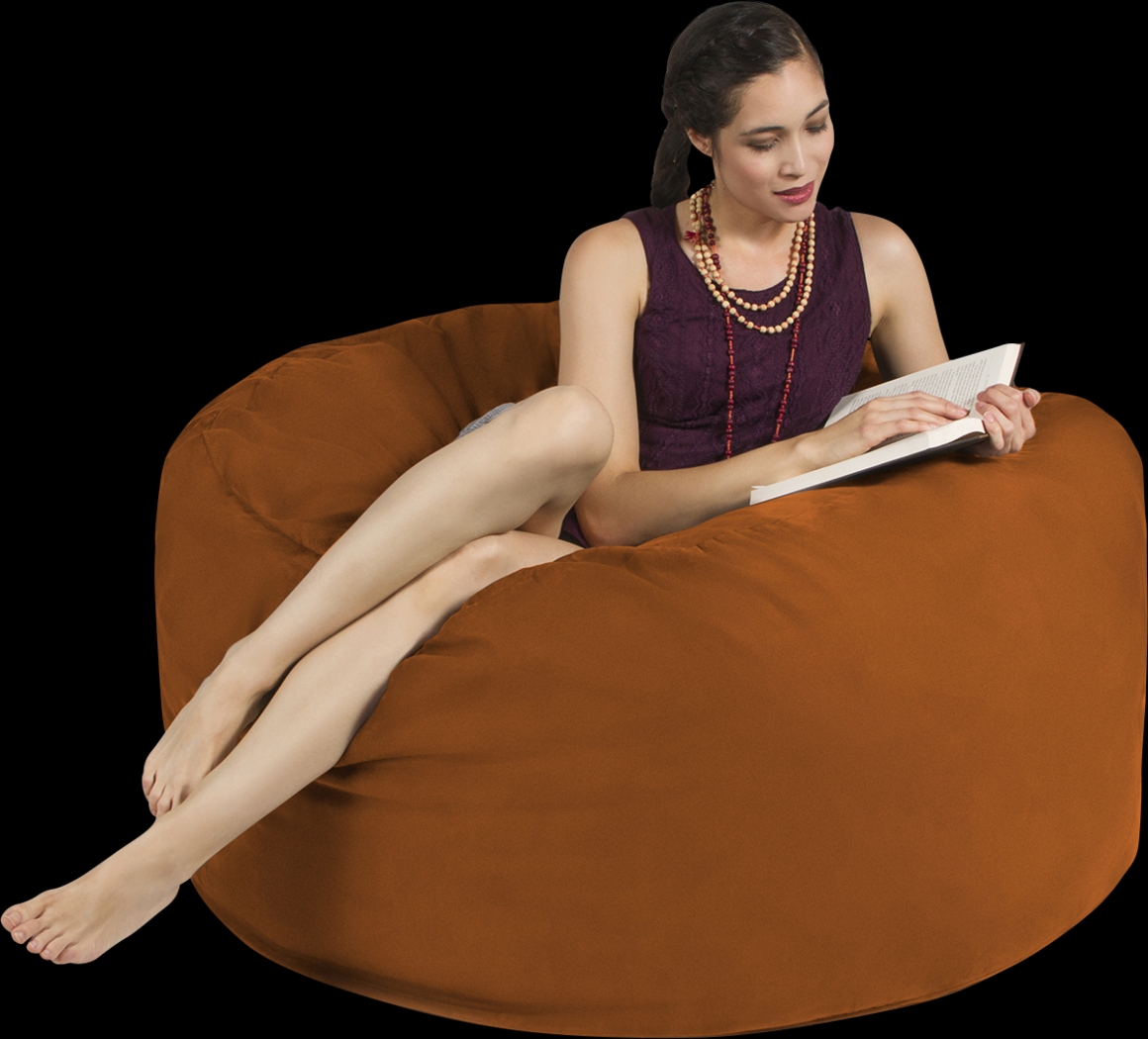 Kids Marshmellow Orange Bean Bag Chair - Thumbnail - Image 3