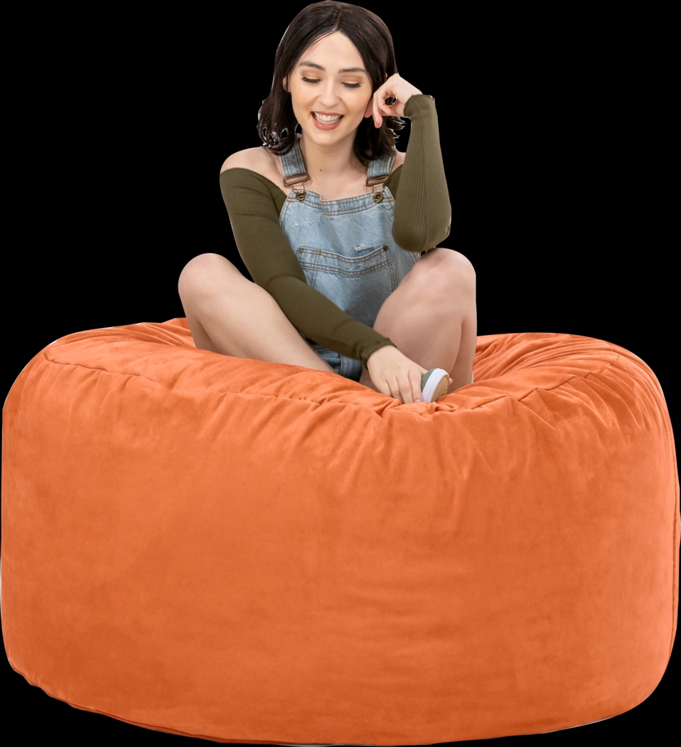 Kids Marshmellow Orange Bean Bag Chair - Thumbnail - Image 5