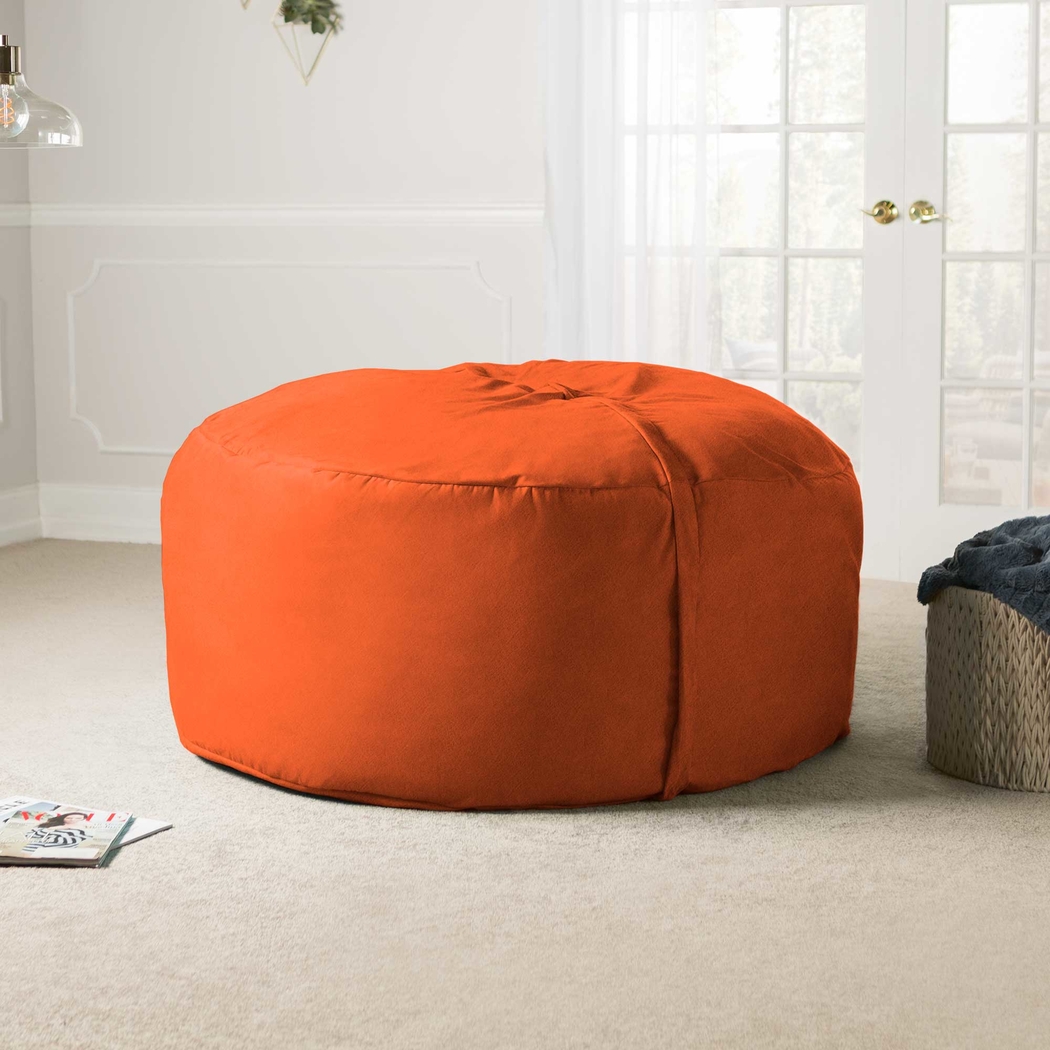 Kids Marshmellow Orange Large Bean Bag Chair - Thumbnail - Image 5