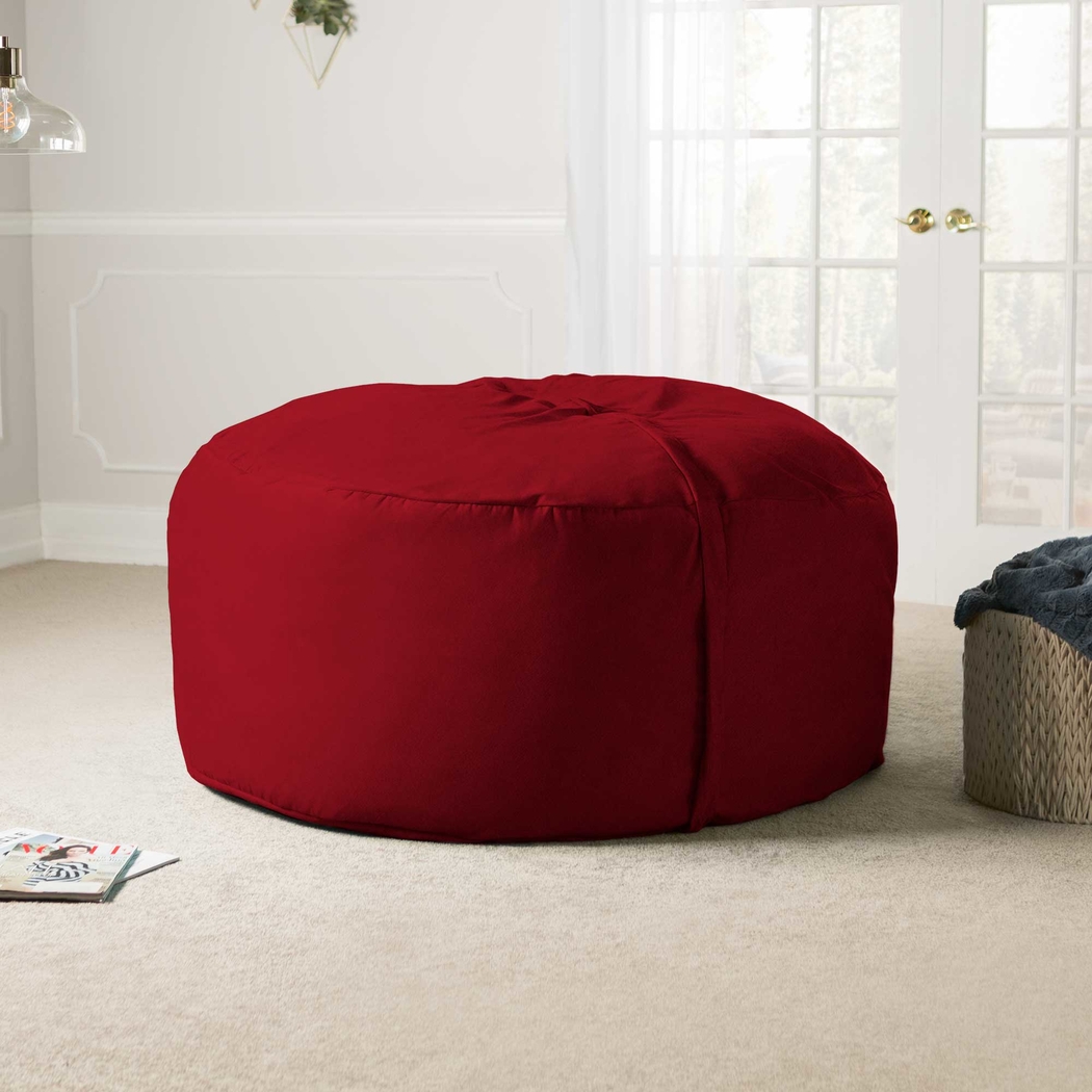 Kids Marshmellow Red Large Bean Bag Chair - Thumbnail - Image 5