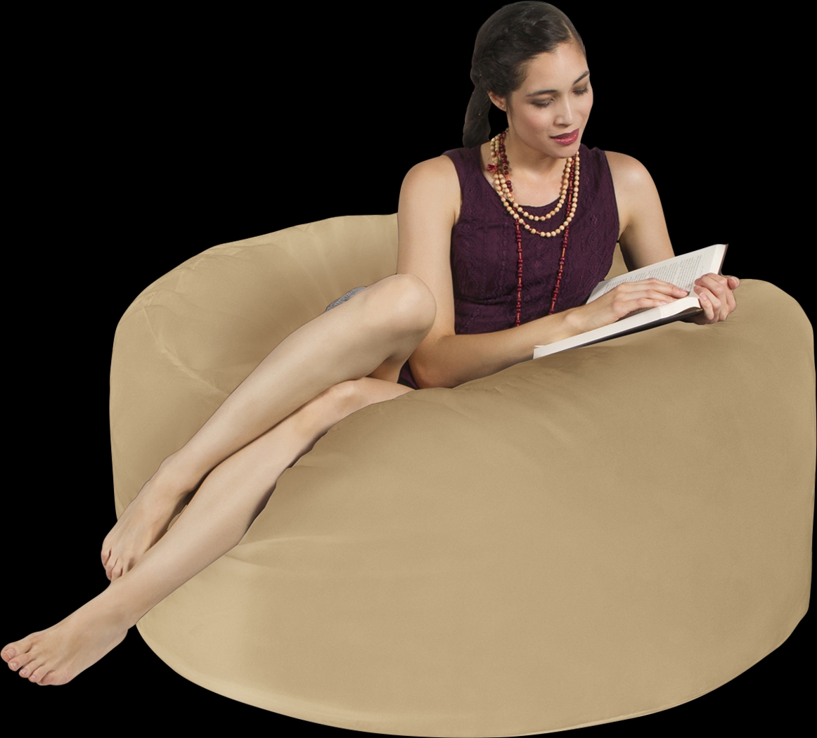 Kids Marshmellow Tan Bean Bag Chair - Thumbnail - Image 3