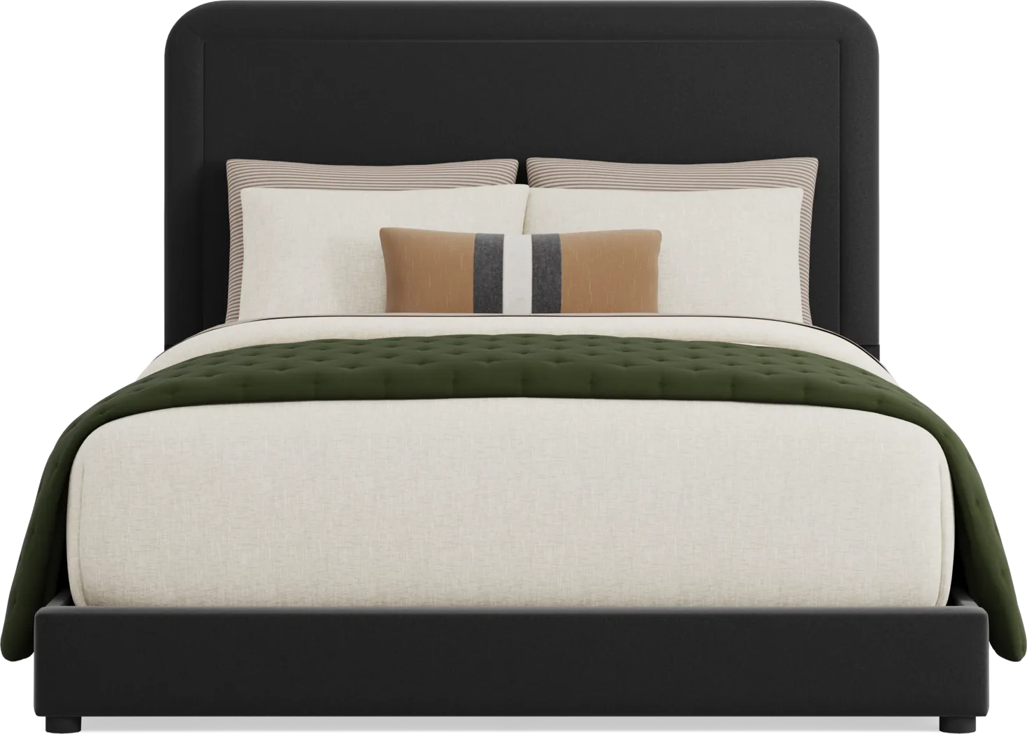 Kids Mason Black Full Upholstered Bed - Image 2