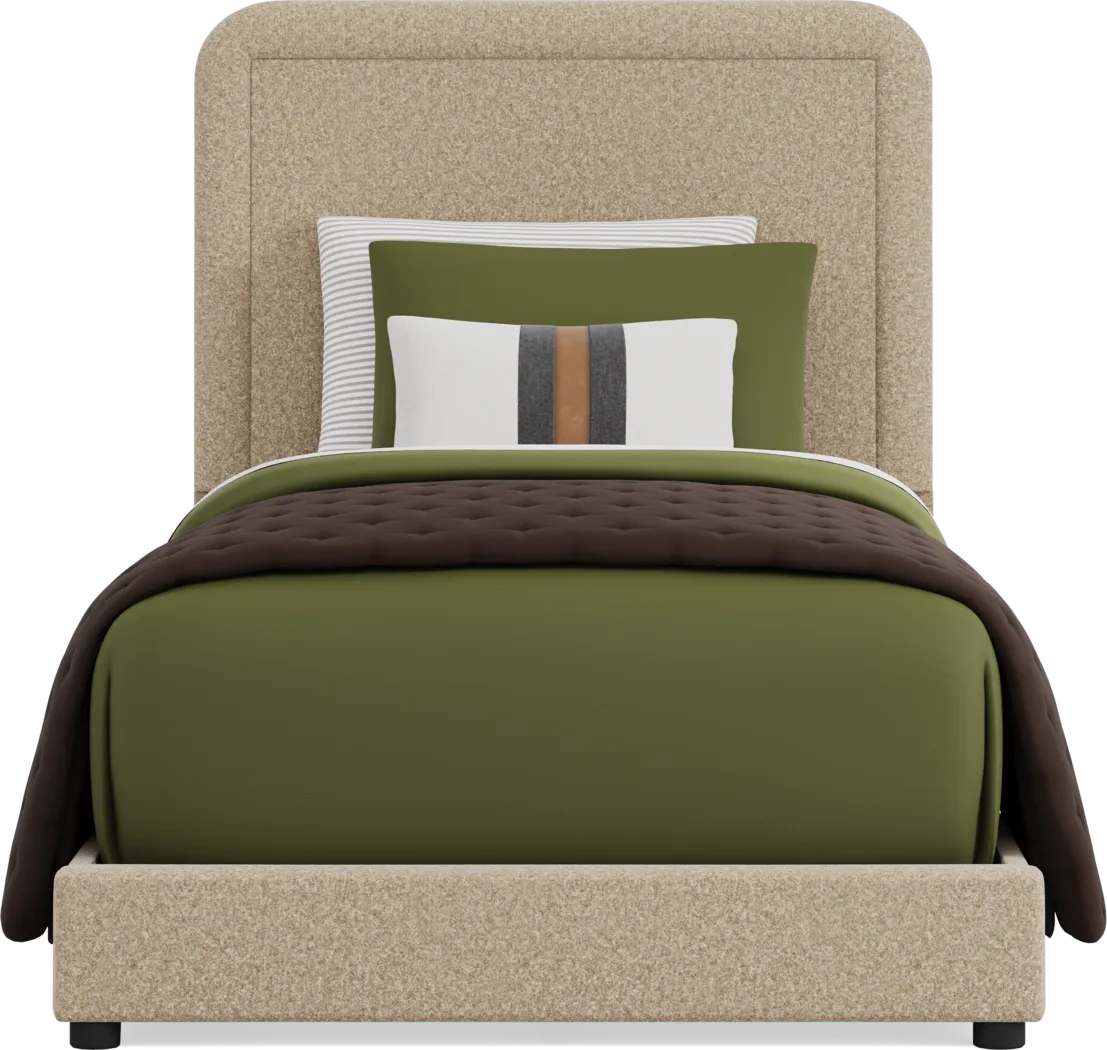 Kids Mason Camel Twin Upholstered Bed - Thumbnail - Image 2