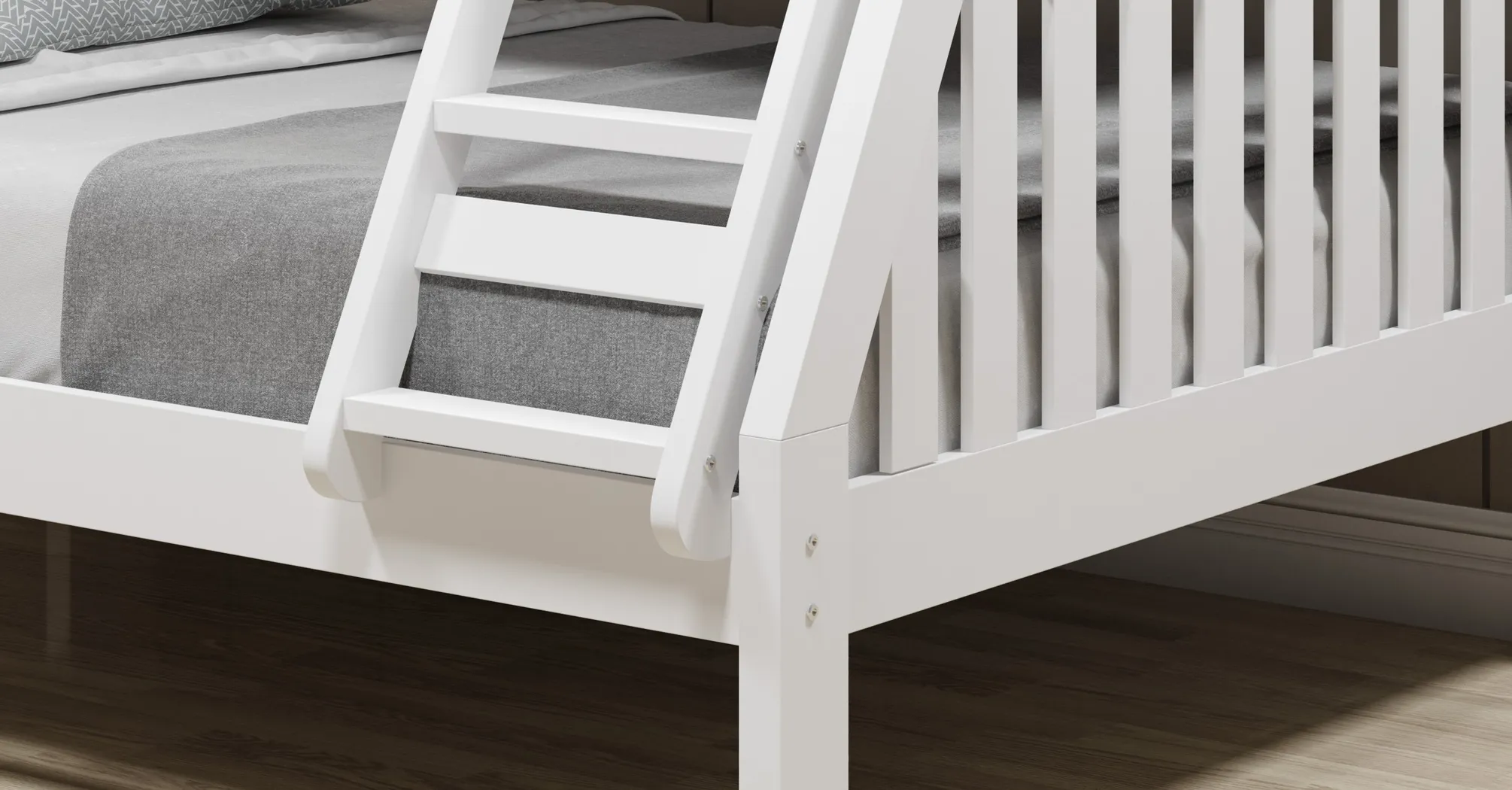 Kids Matej I White Twin/Full Bunk Bed - Thumbnail - Image 3