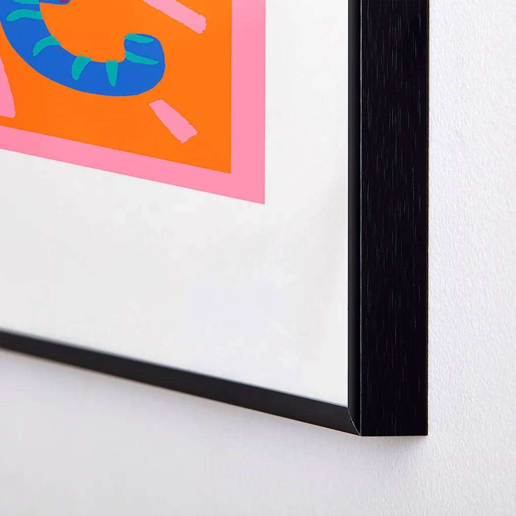 Kids Meow I Orange Metal Framed Print - Thumbnail - Image 4