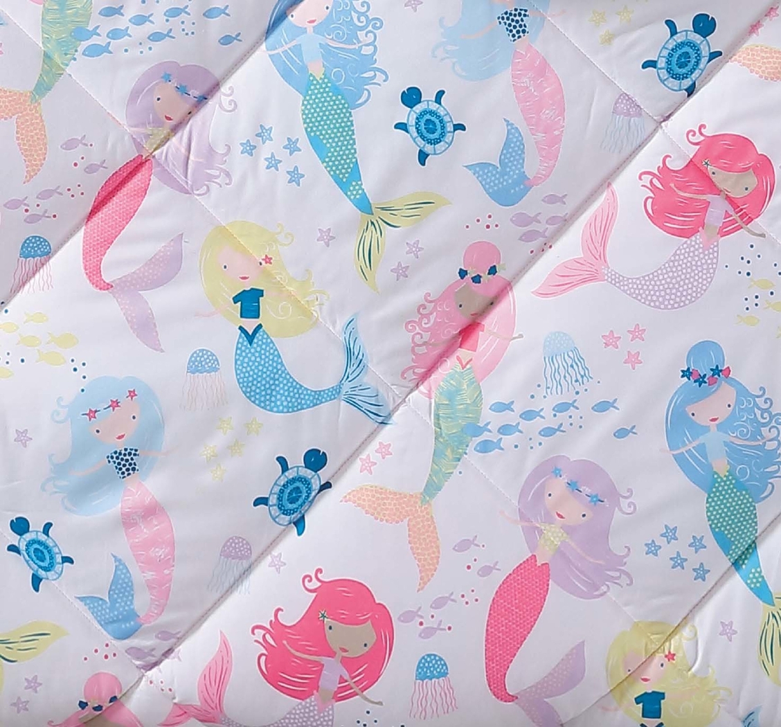 Kids Mermaid Song White 2 Pc Twin XL Comforter Set - Thumbnail - Image 3